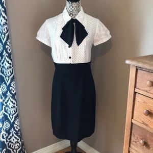 Connected Apparel Dress Polka Dot with Bow